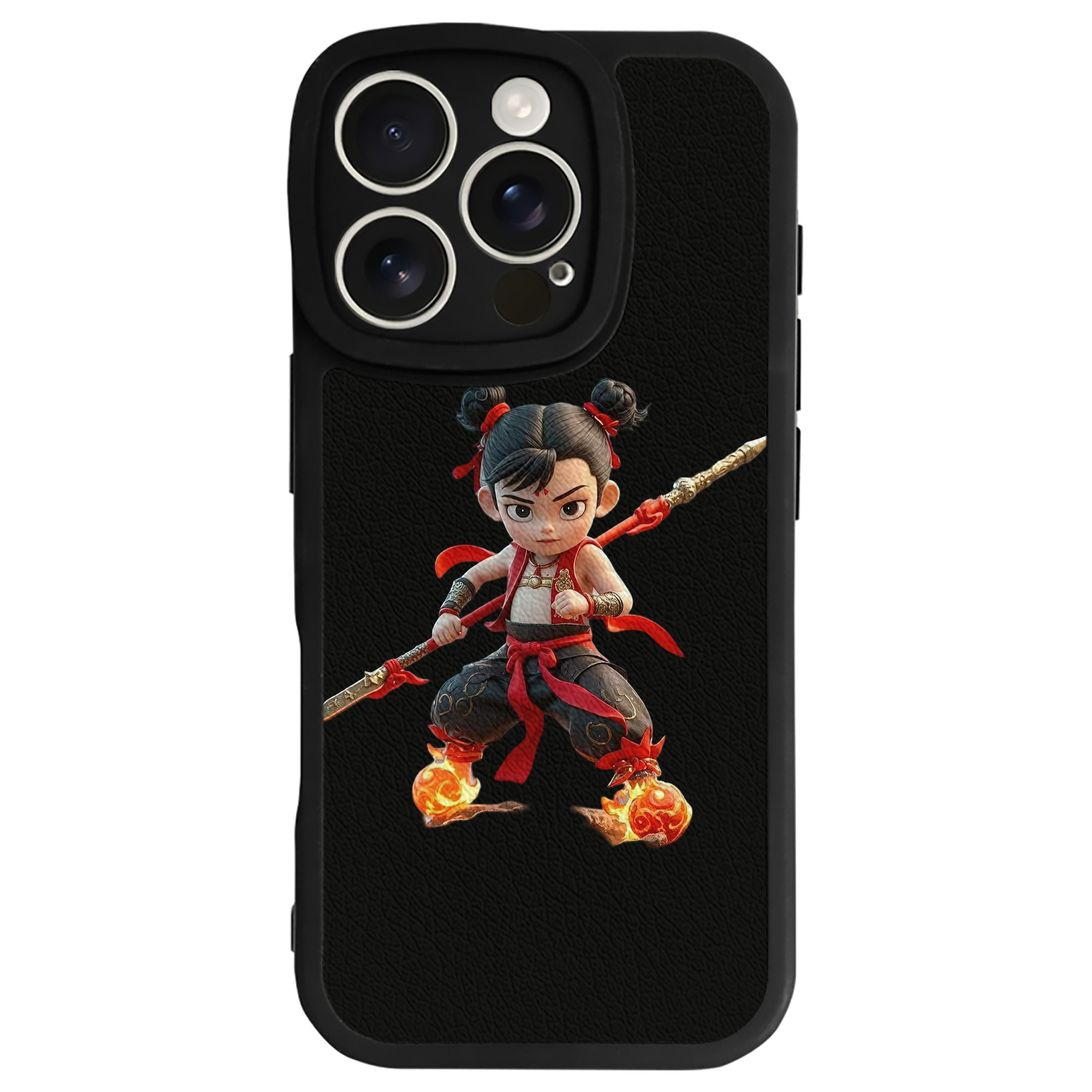 （画像用） Ne Zha 2 ナタ 魔童の大暴れ 【iPhone 16シリーズ対応】シリコンスマホケース（レザー調） 材質：シリコン